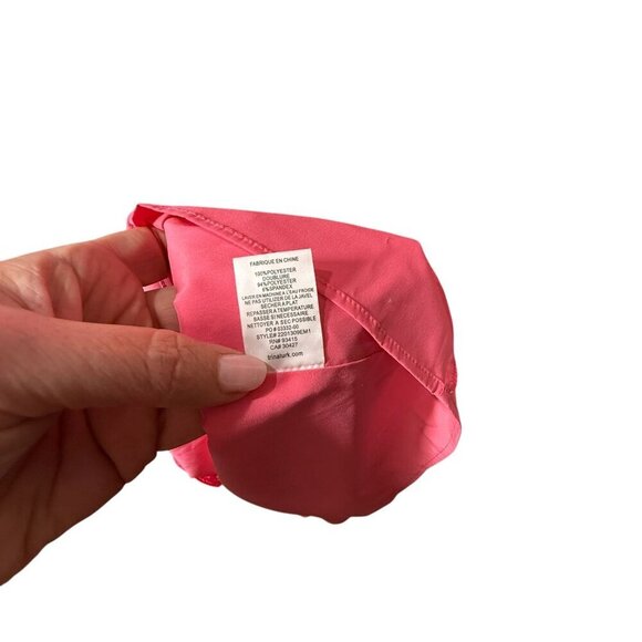 Trina Turk Hot Pink Textured Shift Dress With Circle Design & Keyhole Back size - Picture 6 of 6